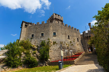 fortress on a cliff in San Marinoのeditorial素材