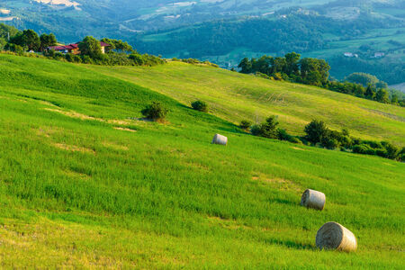 Old typical Tuscan farmhouse in Italyの写真素材