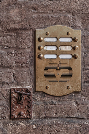 Vintage bell buttonの写真素材
