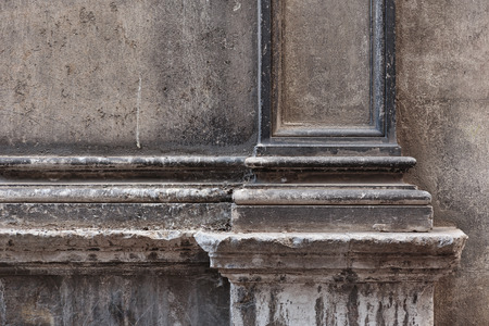 Element of the old stone facade Italian houseの写真素材