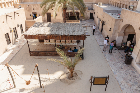 DUBAI, UAE-NOVEMBER 9: Ancient Islamic School, Heritage Village on November 9, 2013. It is the largest historical museum in Dubai.のeditorial素材
