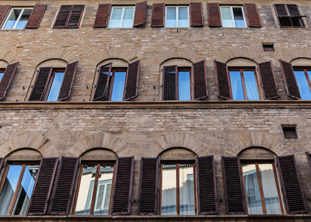 Facades typical Italian in Florenceの写真素材