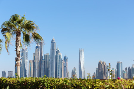 DUBAI, UAE - NOVEMBER 7: General view of the Dubai Marina, on November 7, 2013, Dubai, UAE. In the city of artificial channel length of 3 kilometers along the Persian Gulf.のeditorial素材
