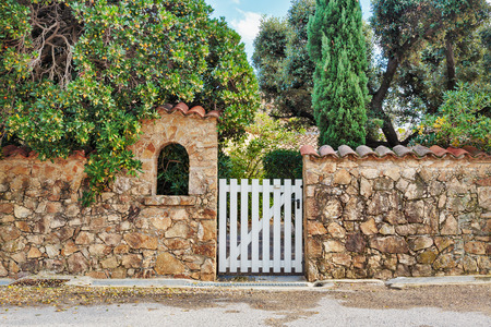 Entrance to the old French houseの写真素材