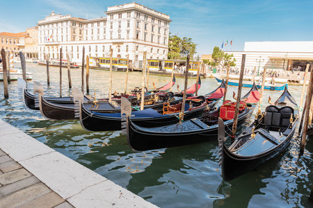 VENICE, ITALY - 26 JUNE, 2014: Gondola on the Grand Canals of Veniceのeditorial素材