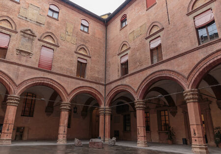 Medieval architecture in the historic center of Bologna, Italyのeditorial素材