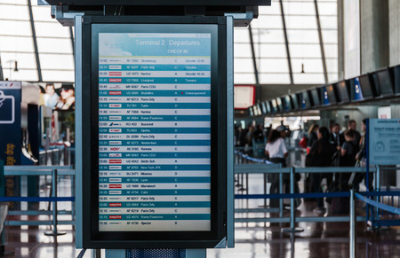 NICE, FRANCE - NOVEMBER 6, 2014: Interior Cote dAzur Airportのeditorial素材
