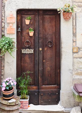 Entrance to the old Italian houseのeditorial素材