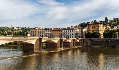 FLORENCE, ITALY - 23 JUNE, 2014: Bridge on the Riverのeditorial素材