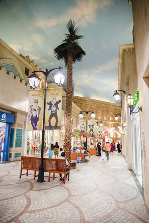 DUBAI, UAE-NOVEMBER 02: Interior IBN Battuta Mall store on November 02, 2013. Each salesroom is decorated in the style of different countries.のeditorial素材