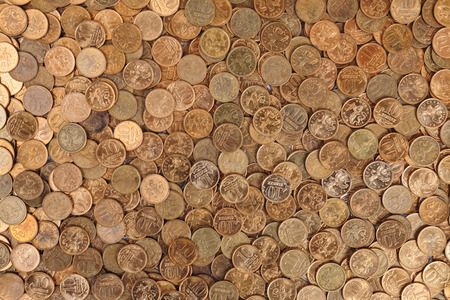 Russian coins background ten kopeks