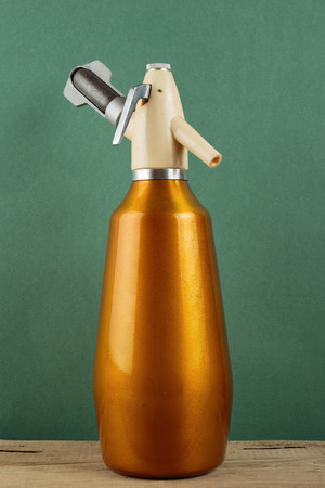 An old vintage aluminum siphonの写真素材