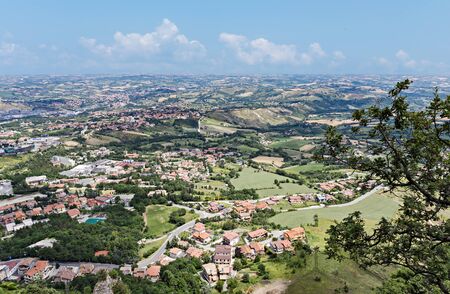 Italian landscape in Tuscanyの写真素材