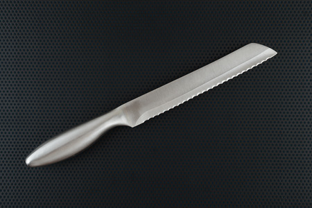 Kitchen cutting board and knifeの写真素材