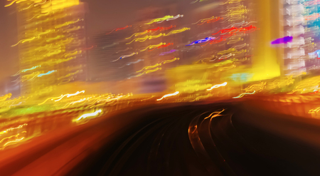 Abstract background metro subway tracks blurのeditorial素材