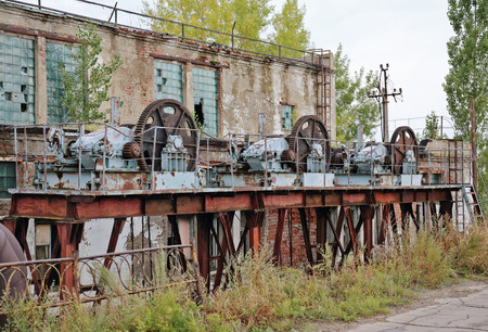 Old abandoned sluices on the dam