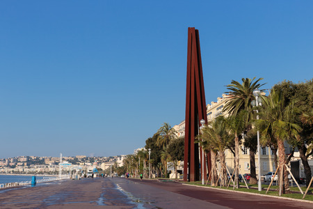 NICE, FRANCE - OCTOBER 30, 2014: General view of the promenadeのeditorial素材