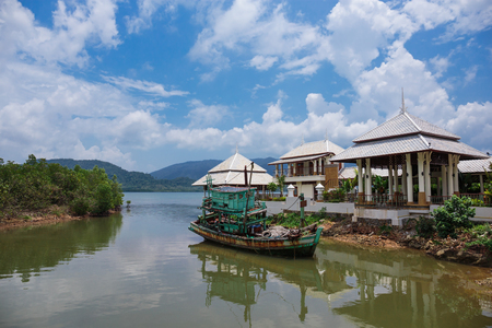 Old abandoned rusty fishing boatのeditorial素材