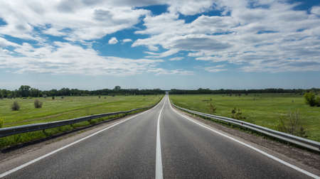 Suburban highway in the countrysideの写真素材