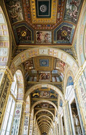Ceiling in art gallery, Raphael. Winter Palace of St. Petersburgのeditorial素材