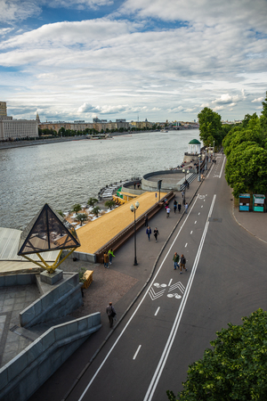 MOSCOW, RUSSIA - June 7, 2018: Panoramic view on a  Moscow Riverのeditorial素材