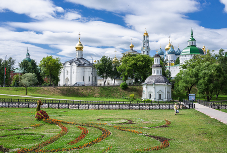 SERGIEV POSAD, RUSSIA - June 21, 2018: General view of the famous Holy Trinity-St. Sergius Lavra, Sergiev Posad, Russiaの写真素材