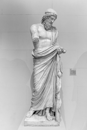 MOSCOW, RUSSIA - June 5, 2018: State Museum of Fine Arts named after AS Pushkin - sculpture of Asklepiosのeditorial素材