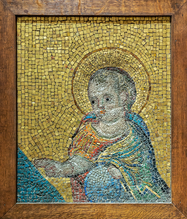 MOSCOW, RUSSIA - June 5, 2018: State Museum of Fine Arts named after AS Pushkin -Jacopo Torriti, Christ childのeditorial素材