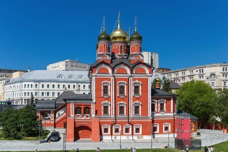 MOSCOW, RUSSIA - June 2, 2018: Old Church  in the park Zaryadye on Kotelnicheskaya Embankment,のeditorial素材