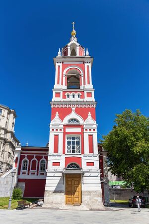 MOSCOW, RUSSIA - June 2, 2018: Old Church  in the park Zaryadye on Kotelnicheskaya Embankment,のeditorial素材