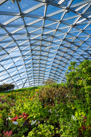 MOSCOW, RUSSIA - June 15, 2018:  Orangery in the Zaryadye Park in the center city