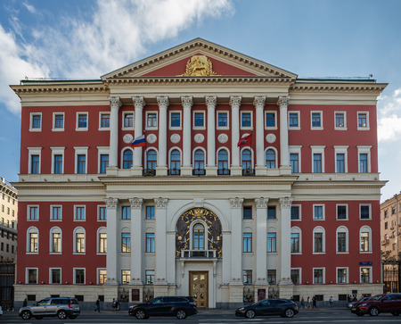 MOSCOW, RUSSIA - June 13, 2018: The city hall of Moscowのeditorial素材