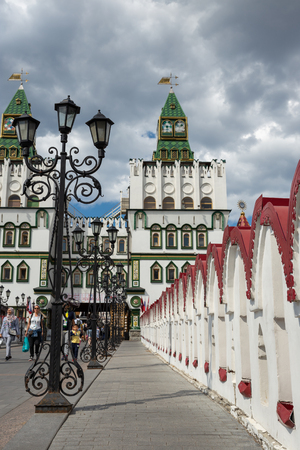 MOSCOW, RUSSIA - June 26, 2018: Izmaylovsky Kremlin in Moscow. Russian architectureのeditorial素材