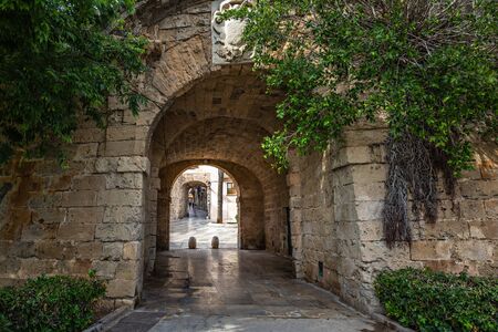 View of the historic quarter of Palma de Mallorca, Spainの写真素材