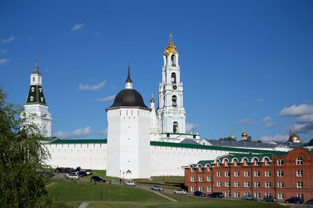 Ancient monastery in the old town, Sergiev Posad, Russiaの写真素材