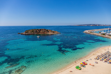 General view of the beach of Mallorca island, Spainのeditorial素材