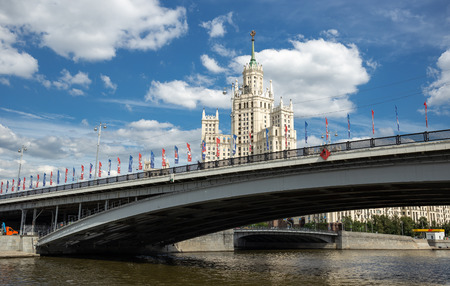 MOSCOW, RUSSIA - June 25, 2018: Kotelnicheskaya Embankment Building, one of seven Stalinist skyscrapersのeditorial素材