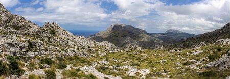 Panorama Picturesque landscape of Sierra de Tramuntana, Mallorca, Spainの写真素材