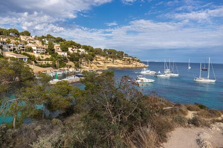 Seascape with rocky coast of Mallorca, Cala Del Mago, Spain