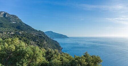 Panoramic view of the West coast of Mallorca, Spainの写真素材
