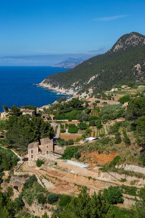 Panoramic view of the West coast of Mallorca, Spainの写真素材