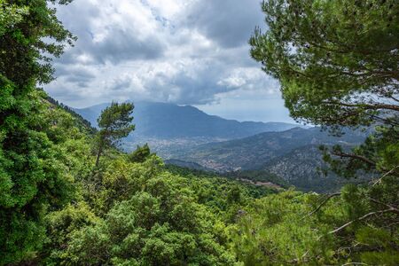 Picturesque landscape in the mountains of Tramontana on the island of Mallorcaの写真素材