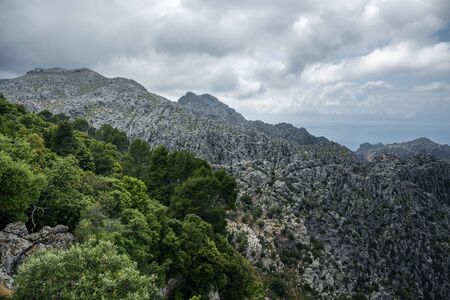 Picturesque landscape in the mountains of Tramontana on the island of Mallorcaの写真素材