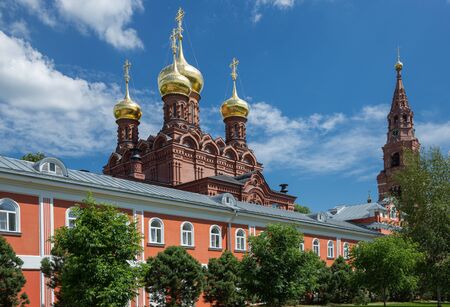 Christian monastery in the ancient Russian town of Sergiev Posadの写真素材