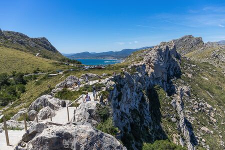 Panoramic view  of the famous Cape de Formentor, Mallorca Spainの写真素材