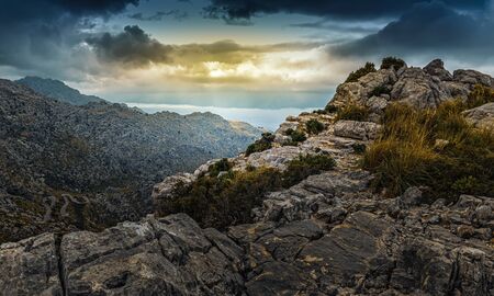 Picturesque landscape of Sierra de Tramuntana, Mallorca, Spainの写真素材