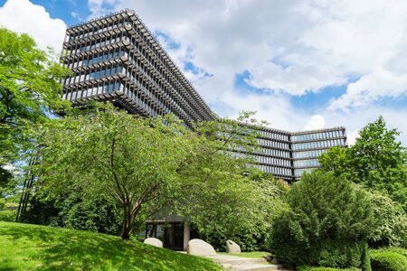 Munich, Germany - June 2, 2018: European Patent Office EPO headquarters modern buildingのeditorial素材