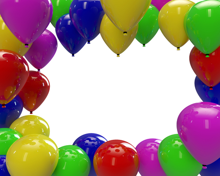 Balloons in a frameの写真素材