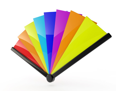 multi colors fanの写真素材