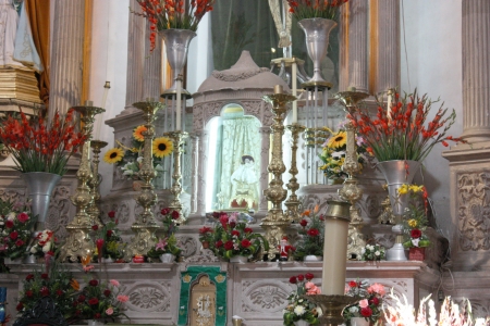 Santo Nino de Atocha Temple, December 20, 2012  Roof of the temple in which the people who have been favored with some miracle placed drawings, letters or acknowledgments. It is an act of faith of religious believers of the Catholic Church.のeditorial素材